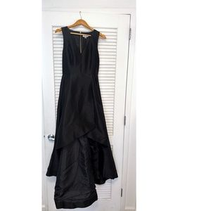 High-Low A-Line Gown  Calvin Klein  Black Dress
